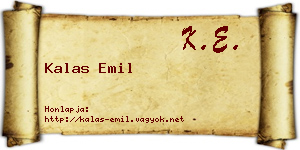 Kalas Emil névjegykártya
